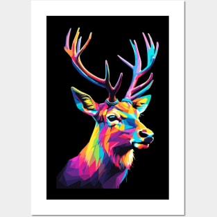 Deer WPAP 2 Posters and Art